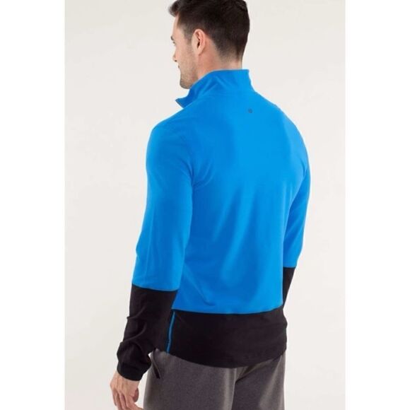 Lululemon Men's Speedy 1/2 Zip Pullover Long Sleeve Baselayer In Beaming Blue XL - Picture 2 of 6